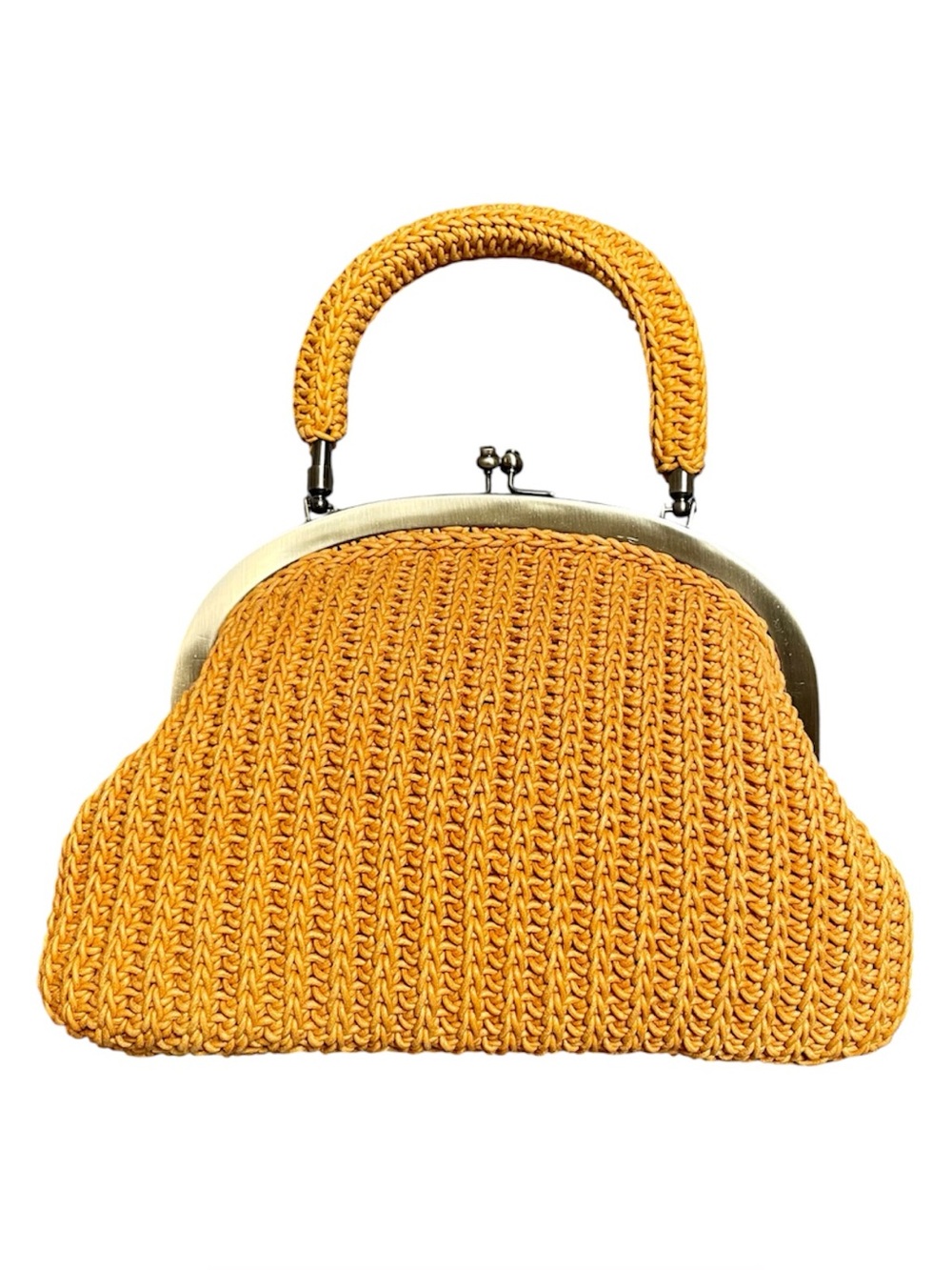 Patricia Nash Willow Woven Cotton Frame Top-Handle Crossbody Kisslock 2-Way Bag - Picture 2 of 9